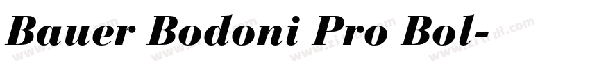 Bauer Bodoni Pro Bol字体转换